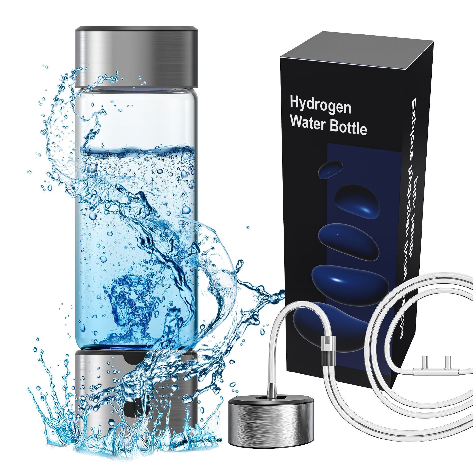 New fifth generation hydrogen rich water cup one cup dual-purpose hydrogen water generator electrolytic hydrogen generator cross-border hot water bottle