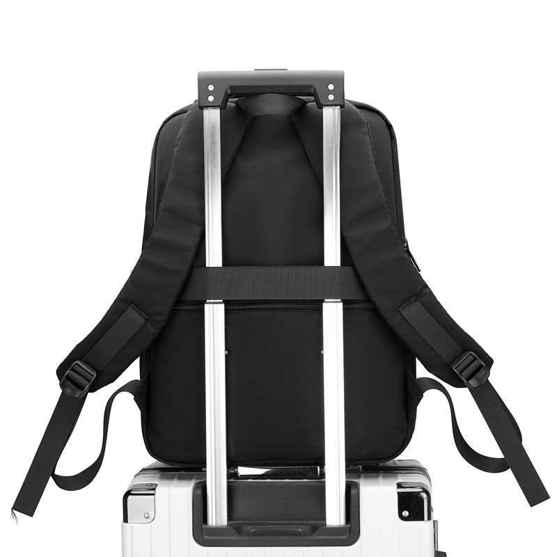 Cross-Border New Backpack Men's Casual Business Commuting Computer Backpack Simple Large Capacity Multi-Functional Travel Bag
