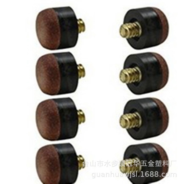 Factory Direct Sales Supply of American and British Billiard Cue and Billiard Gun Head Supplies Accessories 12mm Screw Gray (Blue) Leather Head