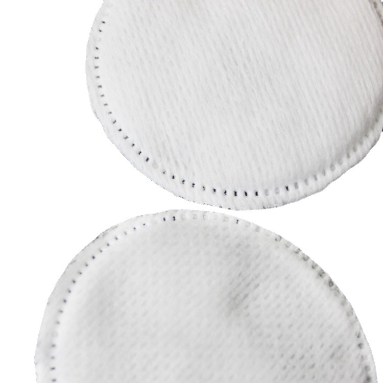 New Round AB Face Edge Pressing Point Makeup Remover Cotton Sheet Super Soft Cotton Wiring PE Bag 100 Piece Pack