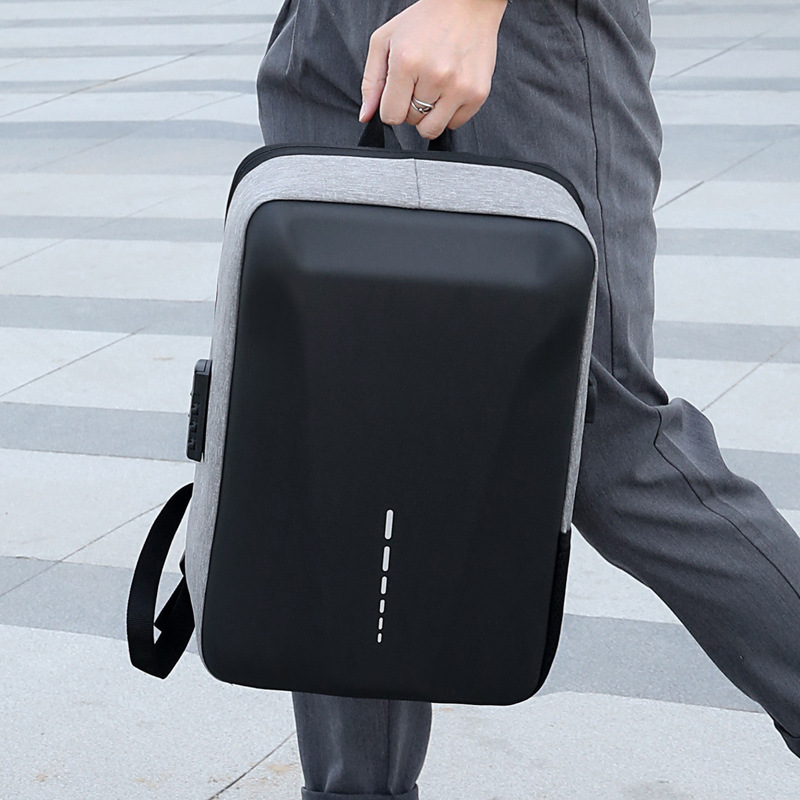 New Hard Shell Business Backpack USB Charging Waterproof Lightweight Men's Computer Bag Trendy Cool Backpack College Student Bag