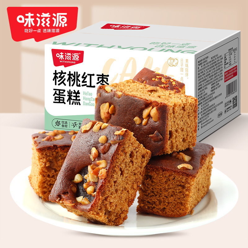 Weiziyuan грецкий орех красный финик пирог 400г закуска завтрак наедаться хлеб повседневные офисные закуски