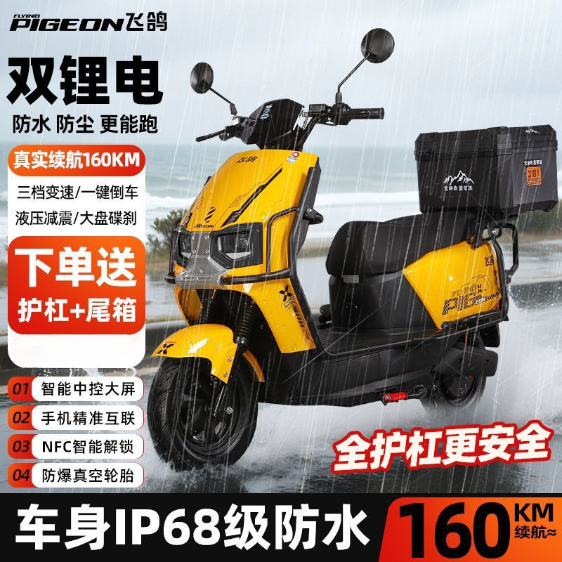 Long-Lasting Electric Two-Wheeled Motorcycle, High-Power, Long-Lasting Two-Wheeled Luxury Electric Motorcycle, Dual-Battery Battery Car