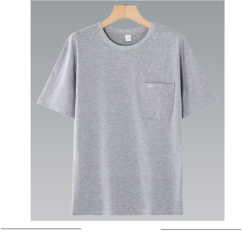100% Cotton Middle-aged and Elderly Short-sleeved T-shirt Summer Loose Pure Cotton Sweatshirt Old Head Shirt New T-shirt Men's Dad's Dress