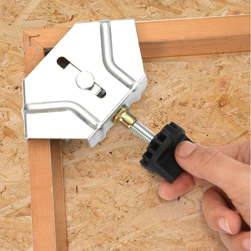 Right-angle clamp 90 degree holder stainless steel photo frame clamp wood cabinet strong clamping fixing tool for woodworking