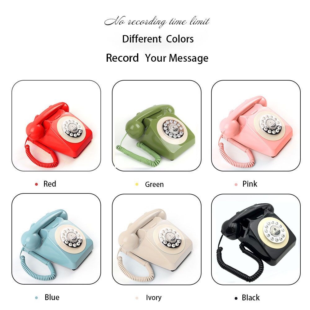 Factory direct old-fashioned retro card recording telephone antique wedding party message book recording telephone