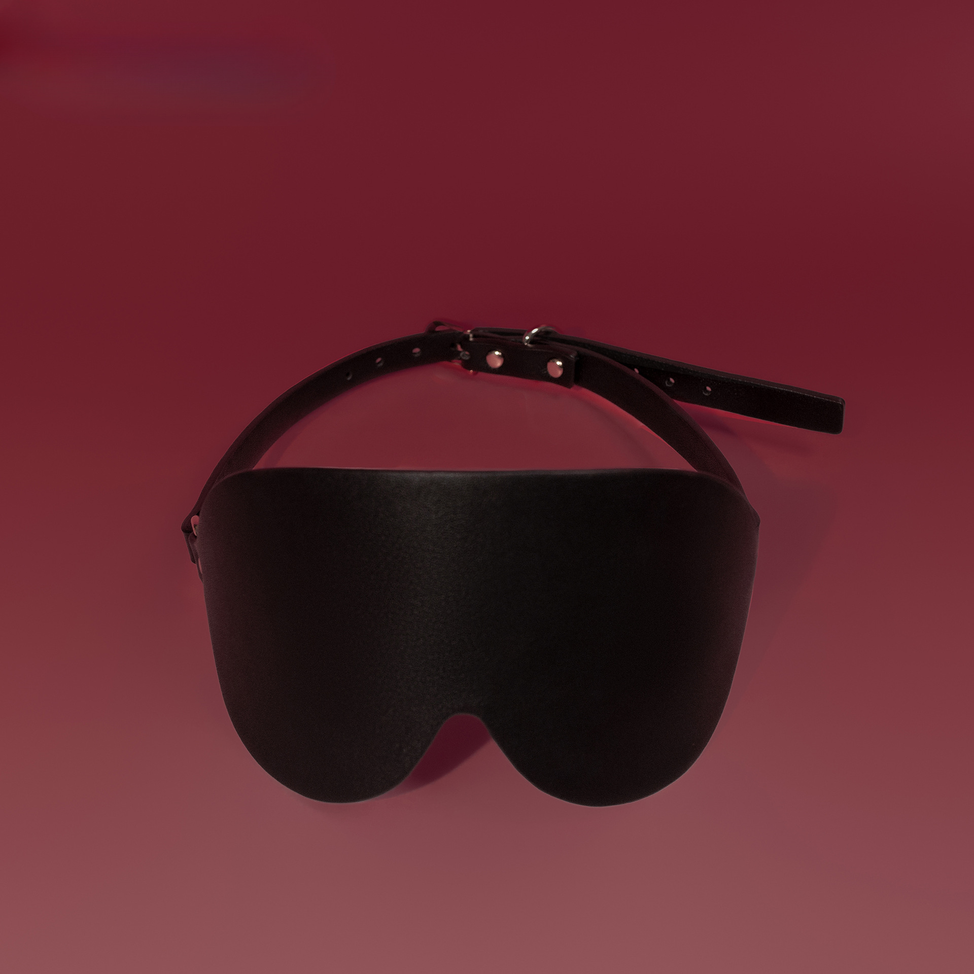 Black Eye Mask Leather Eye Mask Dark Blackout Blindfold Eye Protection Sleep