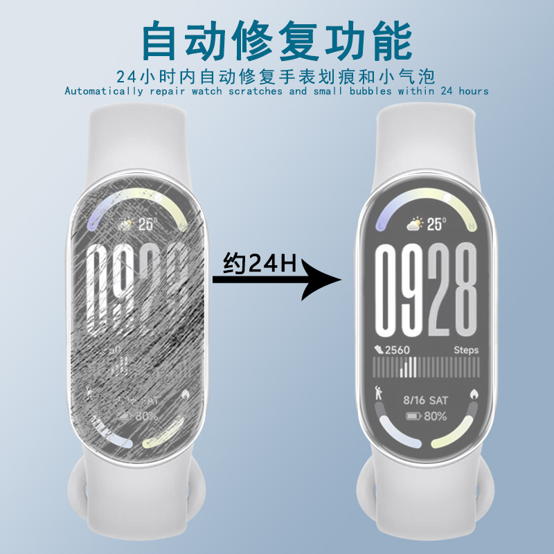 Suitable for Xiaomi Mi Band 10 Composite Hot-Bent Film Mi Band9/8Nfc Version Full-Screen Tpu Hydrogel Protective Soft Film