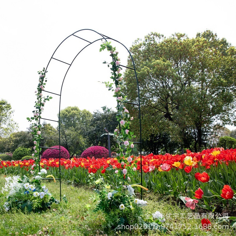 Кованая арка для сада, опора для цветов, стойка для роз и винограда