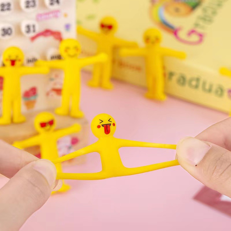 Creative Vent Minion Decompression Funny Toy Mini Pull and Stretch Yellow Villain Toy Wholesale