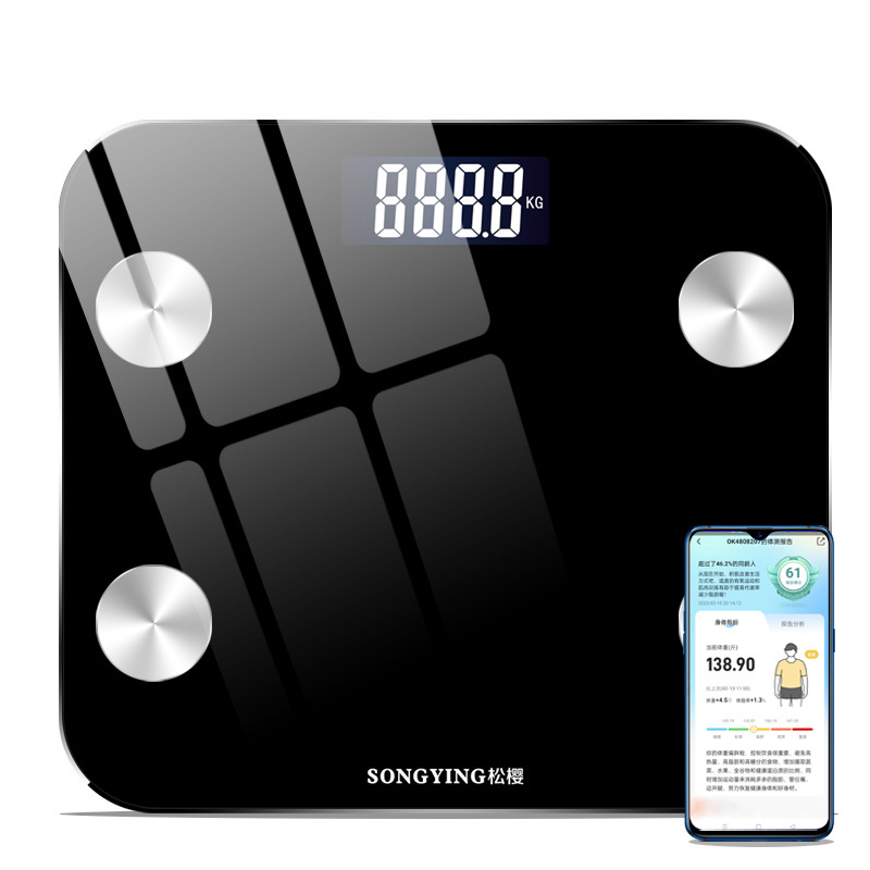 USB Charging Smart Fat Quantity Height Scale Bathroom Bluetooth Weight Scale Electronic Health Wholesale High Precision Accurate