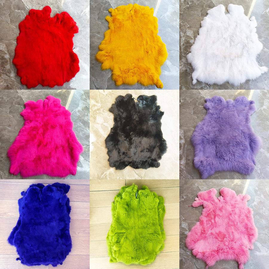 Цветной кроличий мех, полоска для одежды, ручная работа, DIY аксессуары, аксессуары для львиной шапки, настоящий кроличий мех