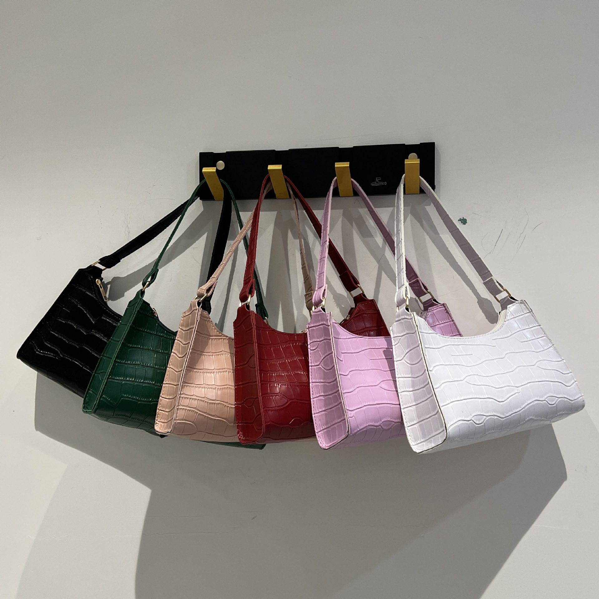 Крокодиловая сумка под мышку 2024 года, новая модная сумка для женщин, универсальная сумка через плечо