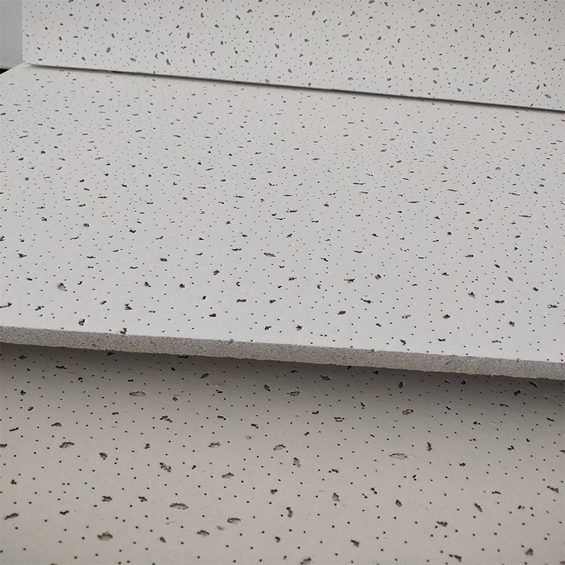 Cross-border mineral wool ceiling mineral wool decorative sound-absorbing board 14mm school mall ceiling material ceiling mineral wool board