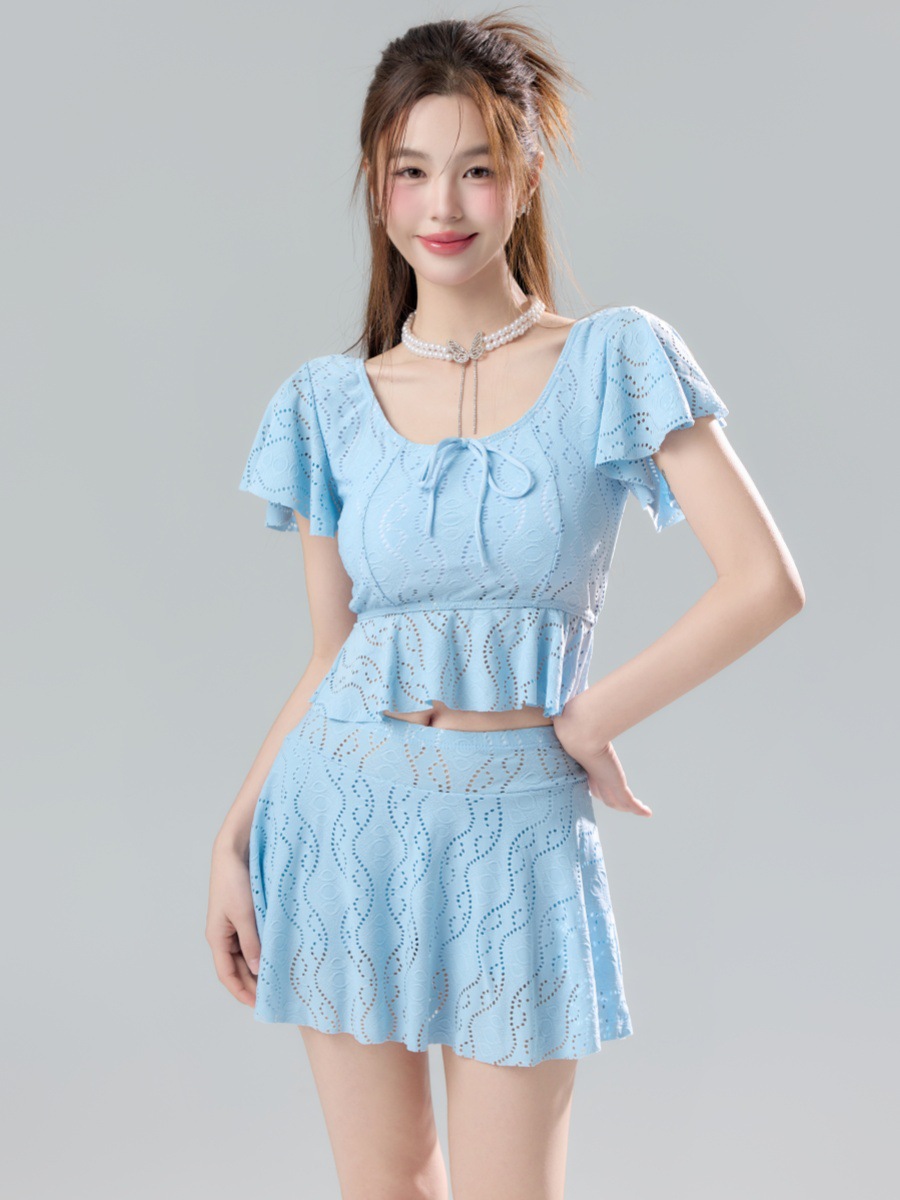 2025 High-End Internet Celebrity Style Swimsuit for Women, Pure Desire Split Swimsuit to Cover Belly, Summer Fairy Style Beach Skirt