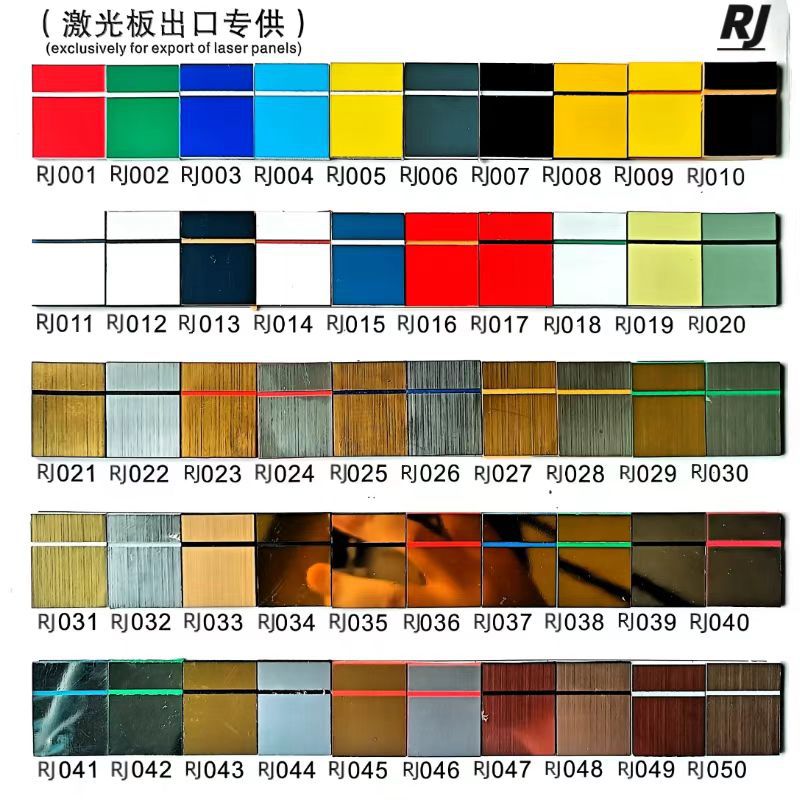 Matte Abs Two-Color Sheet Material for Commercial Space Double-Sided Signage, Two-Color Frosted Engraving with Hot Stamping