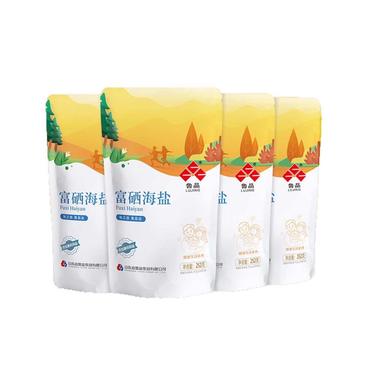 State-Owned Enterprise Produces Lu Jing Selenium-Rich Sea Salt Without Iodine, 252g, No Anti-Caking Agent, Selenium-Rich Malt Powder Edible Salt Seasoning