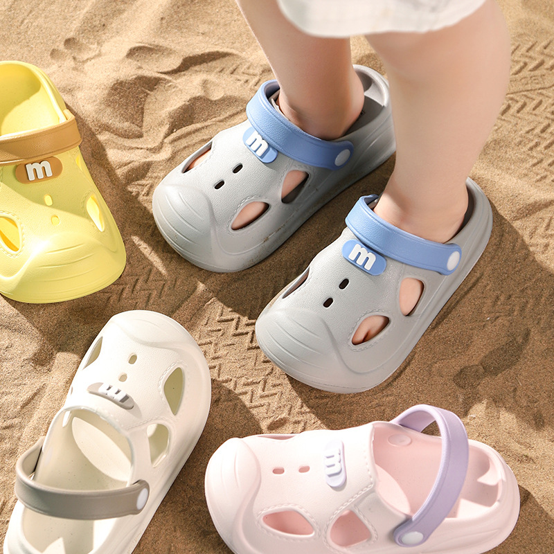 Happy Mary Children's Clogs Summer Boys' and Girls' Sandals Kids' Home Slippers Boys' Baby Slippers Summer