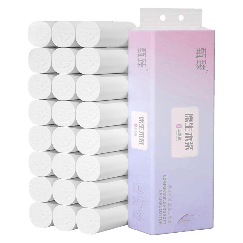 Toilet Paper Made from Virgin Wood Pulp for Home Use, Coreless Roll Toilet Paper, Wholesale Box Quantity == Rolls