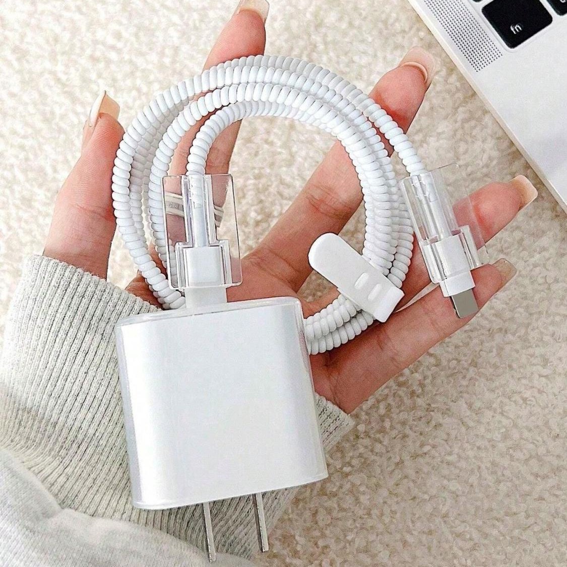 Защитный чехол для зарядного устройства Apple 20W, защита кабеля данных, противоударный