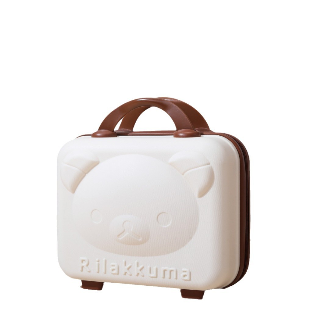 Bear Suitcase Accompanying Gift Bear Makeup Case Boarding 14 Inch Mini Suitcase Cartoon Portable Password Box