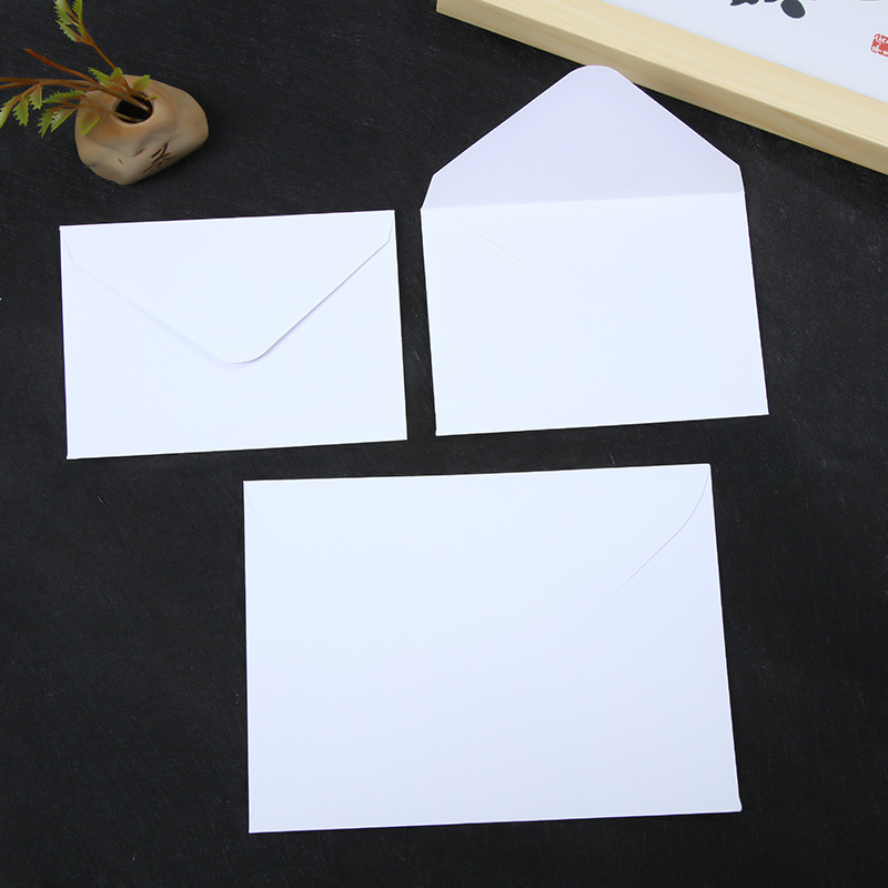 White Envelope Postcard Blank Western-Style Invitation Hand-Painted Greeting Card Custom Gift Personalized Handmade Holiday Gift