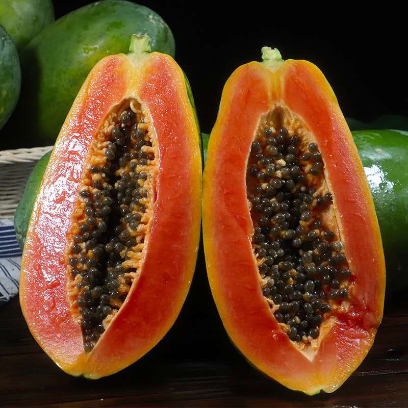 Guangxi Red Heart Milk Papaya Season Fresh Fresh Tropical Fruit Now Picked Papaya a Generation of Fat