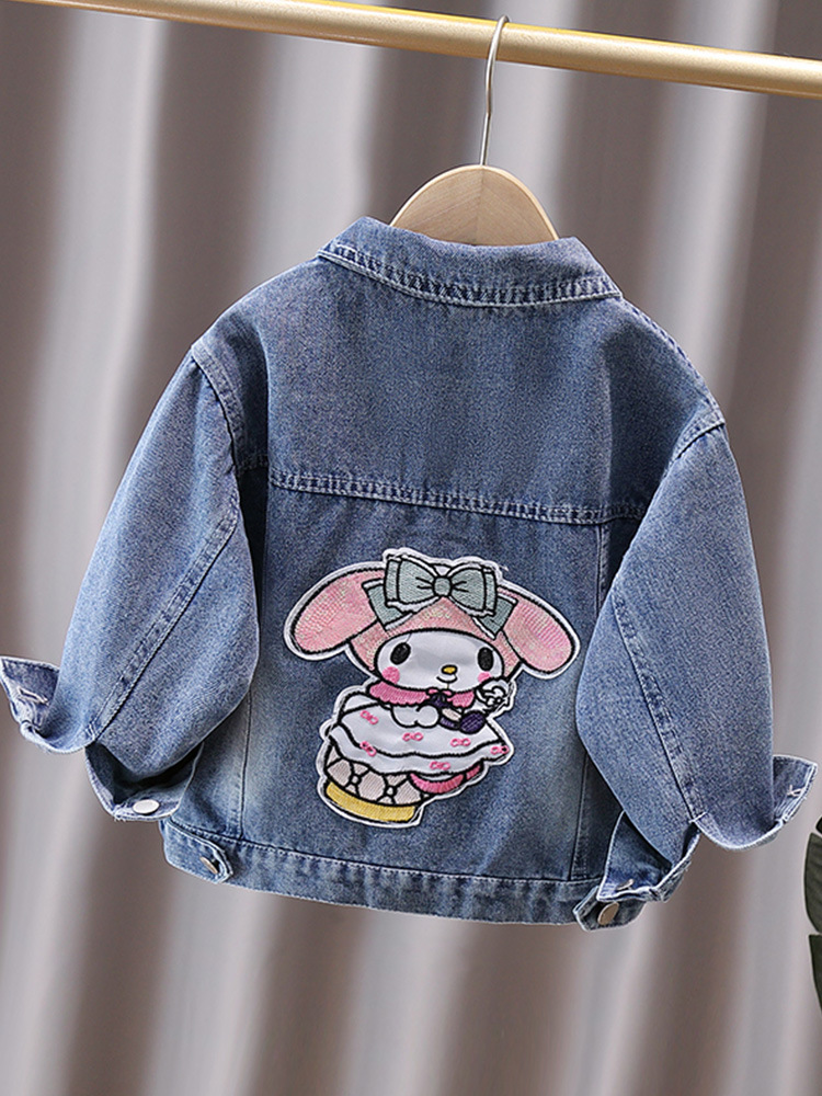Girls' Denim Jacket Spring and Autumn 2025 New Spring and Autumn Jacket Denim Jacket Large, Medium and Small Children's Western Style Children's Top