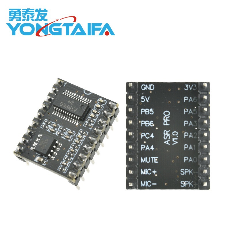 Asr-Pro Voice Intelligent Voice Recognition Control Module Ai Offline Recognition Development Board Custom Word Strip