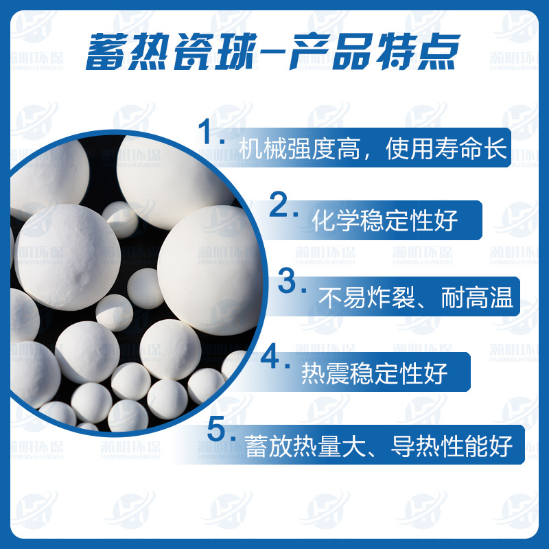 Ceramic heat storage ball 10-50mm high alumina porcelain ball ceramic filler ball refractory ball for regenerative industrial furnace