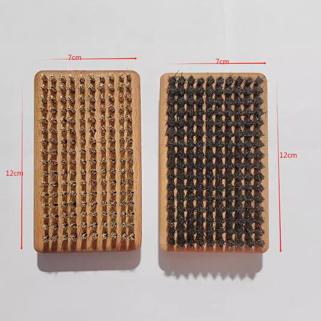 Ski board brush snow wax brush copper wire dewaxing nylon cleaning horse hair polishing waxing set of cleaning supplies