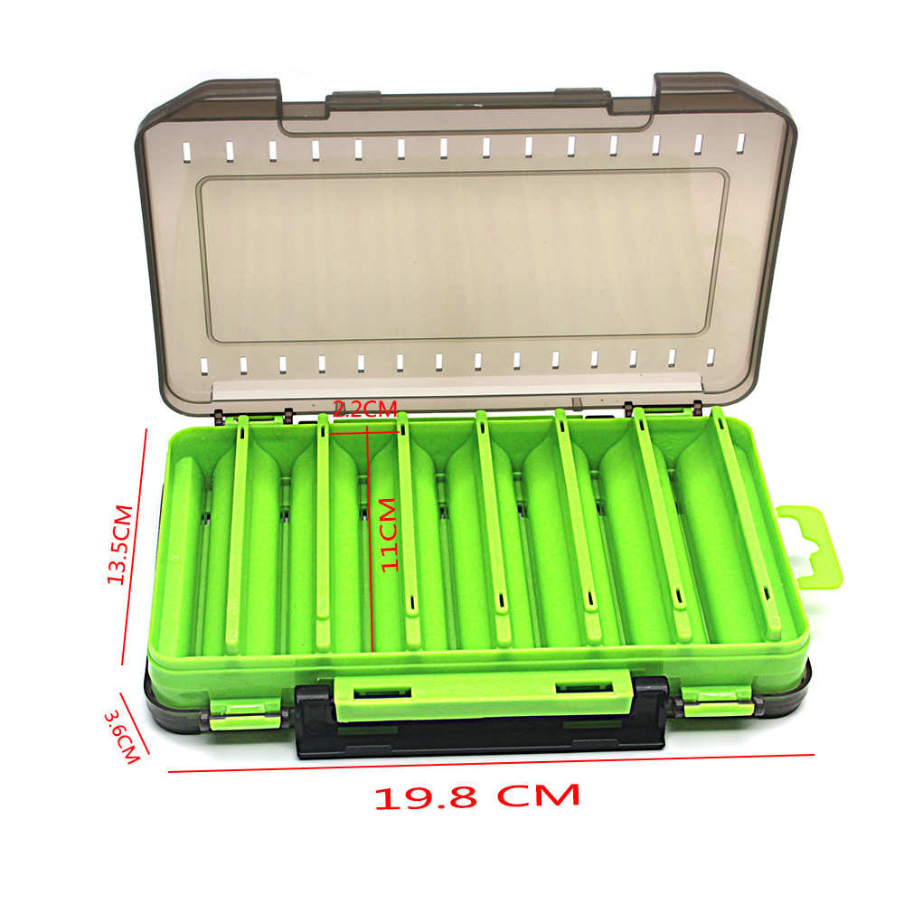 Double-sided Luya Box Fishing Gear Accessories Storage Box Fish Bait Box Mino Hard Bait Pencil Squid Luya Bait Box Fake Bait Box