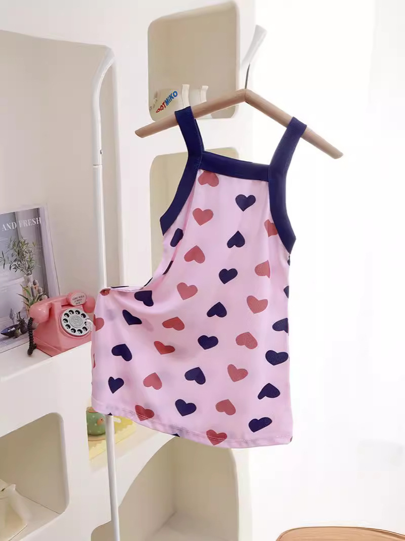 Girls Summer Skirt New Suspender Skirt Dress Children's Ice Silk Girls Pajamas Women Summer Wholesale