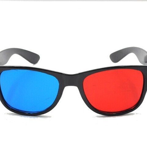 2024m Nail Style Red and Blue 3D Glasses Stereo Glasses Factory Direct Sales Export European and American 2140m Nailed Red and Blue Glasses