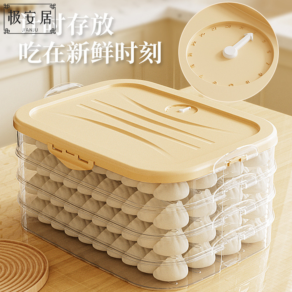 Новая коробка для пельменей на 25 лет, антипригарное дно, для хранения свежих вонтона, пельменей, булочек, морозильная коробка