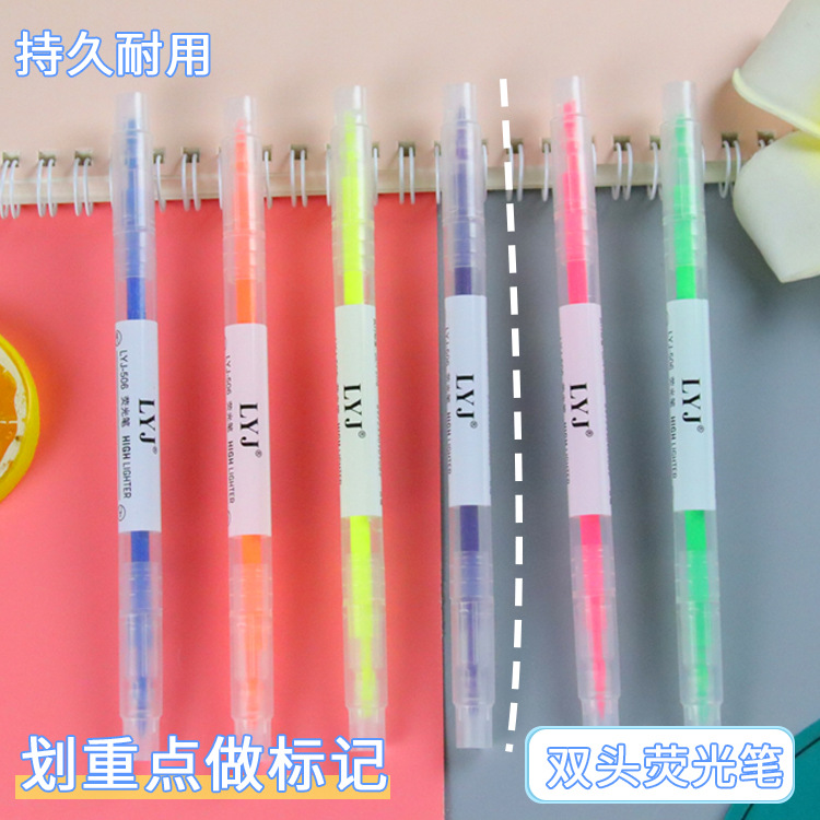 Оптовая упаковка из 6 штук, 6 цветных двухсторонних маркеров, цветные ручки для рисования, кисть для граффити