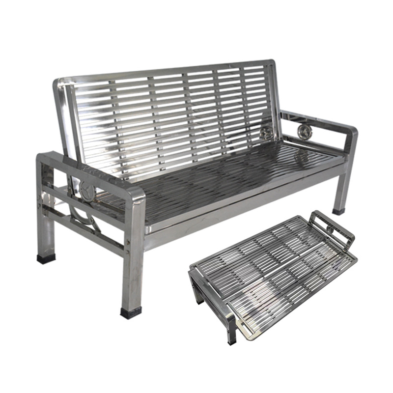 Foshan Stainless Steel Sofa Bed Folding Dual-Purpose Push-Pull Long Chair Thickened Living Room One, Two, Three or Four Person Square Foot New Style