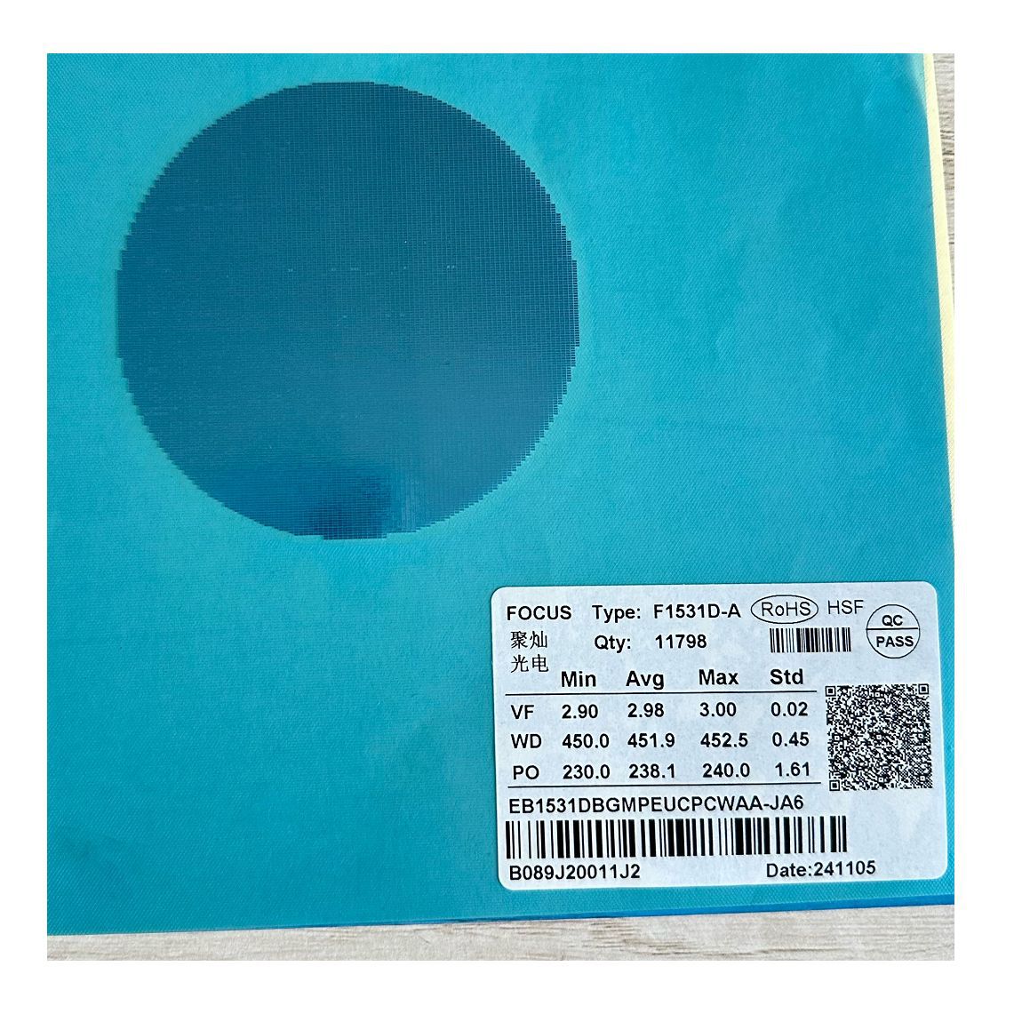 Flip-Up 1530 Spot Supply Original Genuine Square Chip Cob Flip-Up Blue Light Led Chip