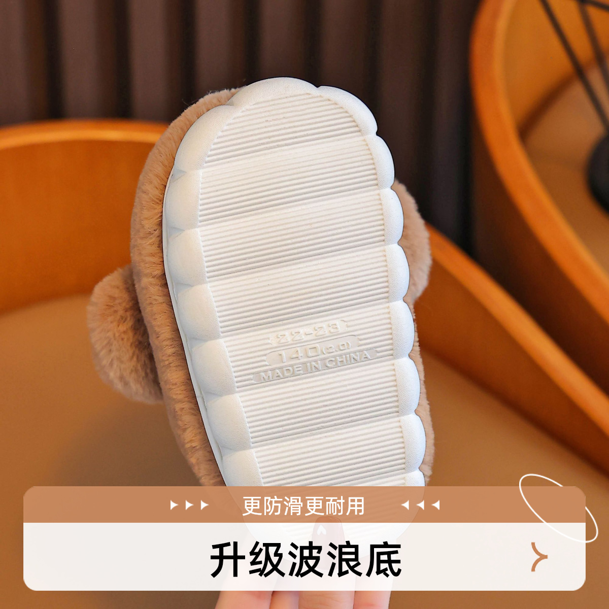 Children's Cotton Slippers for Boys Aged 1-3, Girls' Slippers, Baby Cotton Slippers, Autumn Warm Three-Dimensional Cartoon Slippers for Toddlers