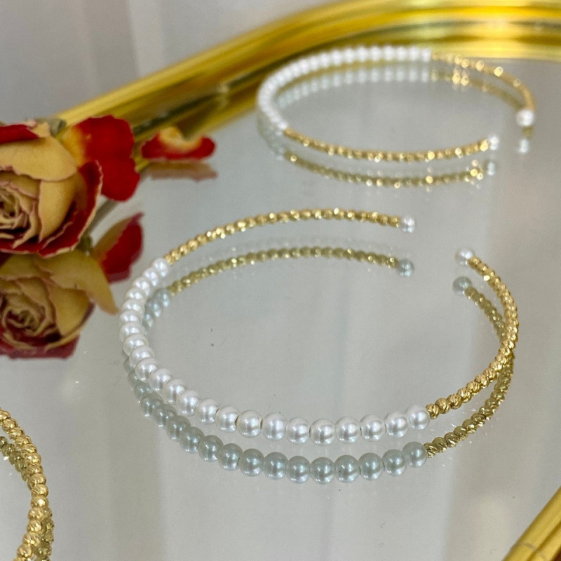 Браслет из пресноводного жемчуга G18K Gold с мелкими сверкающими шариками, сияющая доступная роскошь, 3-4мм, пресноводные жемчужины