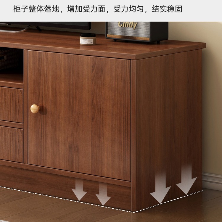 Tv Cabinet Living Room Home 2025 New Small Apartment Floor-Standing Storage Integrated Bedroom Tall Tv Cabinet