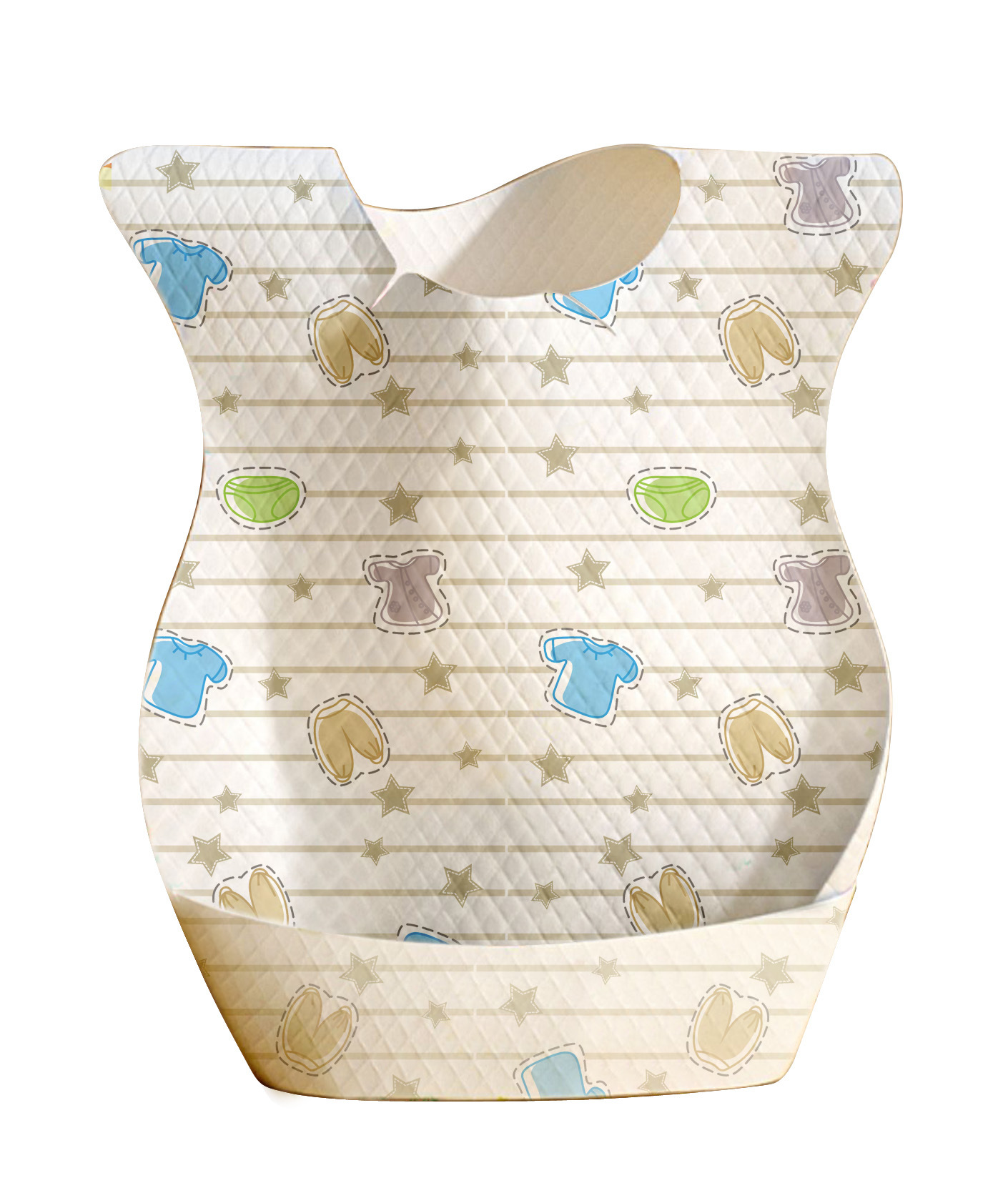 Factory Direct Sales Disposable Rice Pocket Saliva Napkin Baby Bib Children's Bib Waterproof Ready-Made Single Piece