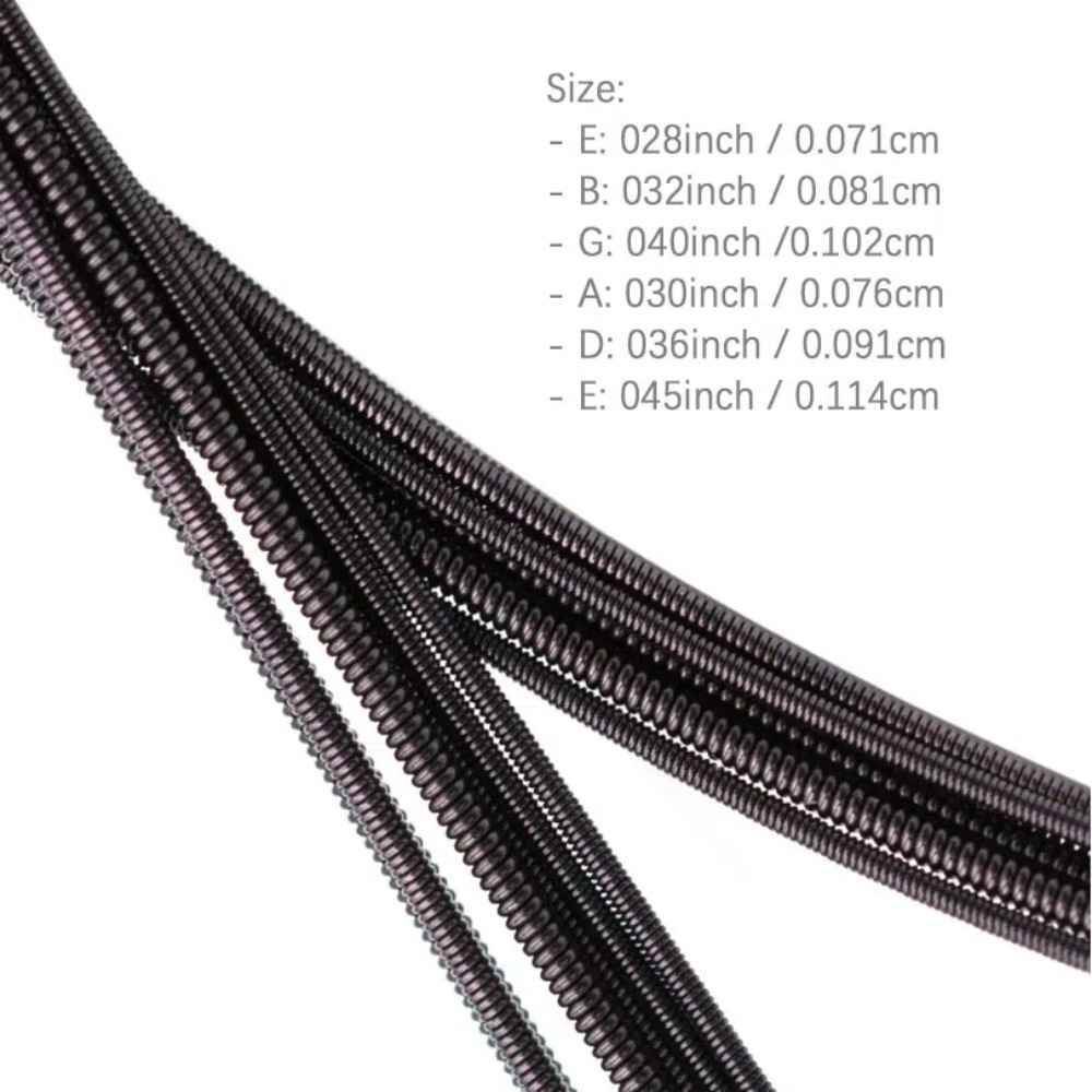 Factory Direct Sales 6Pcs/Set 028-045 Black Nylon Classic Guitar Strings, Big Tone and Hard Tension Strings