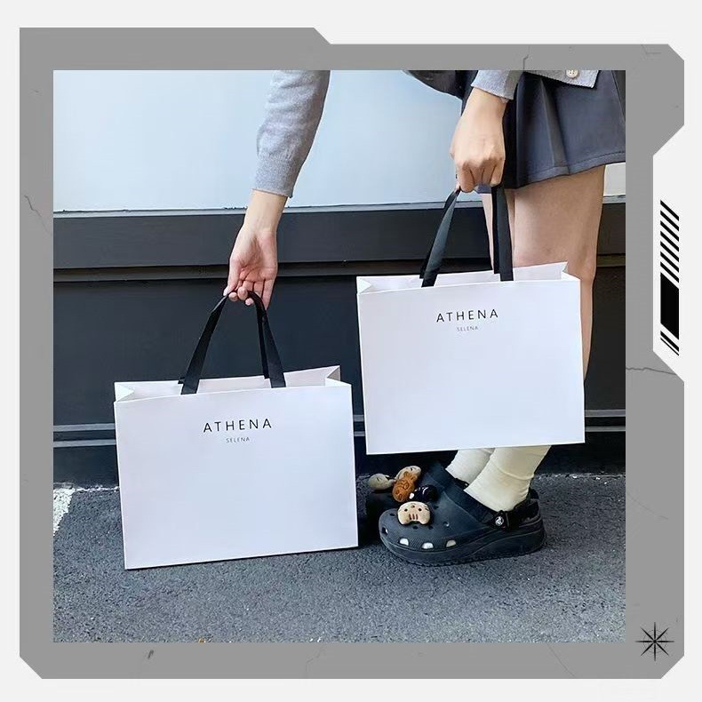 Сумки-тоуты для магазинов одежды без талии, бумажные пакеты, подарочные пакеты, упаковочные пакеты, рекламные сумки для одежды, на заказ и с печатью