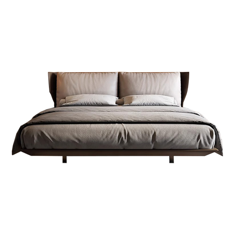 Italian Minimalist Alys Suspended Bed Leather Soft-Packed Double Bed Master Bedroom Wedding Bed Classy Elegant Alice Leather Bed