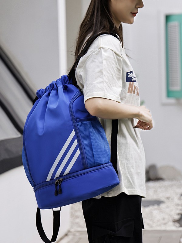 2025 New Popular Style Drawstring Backpack Large Capacity Lightweight Dry and Wet Separation Swimming Travel Basketball Bag