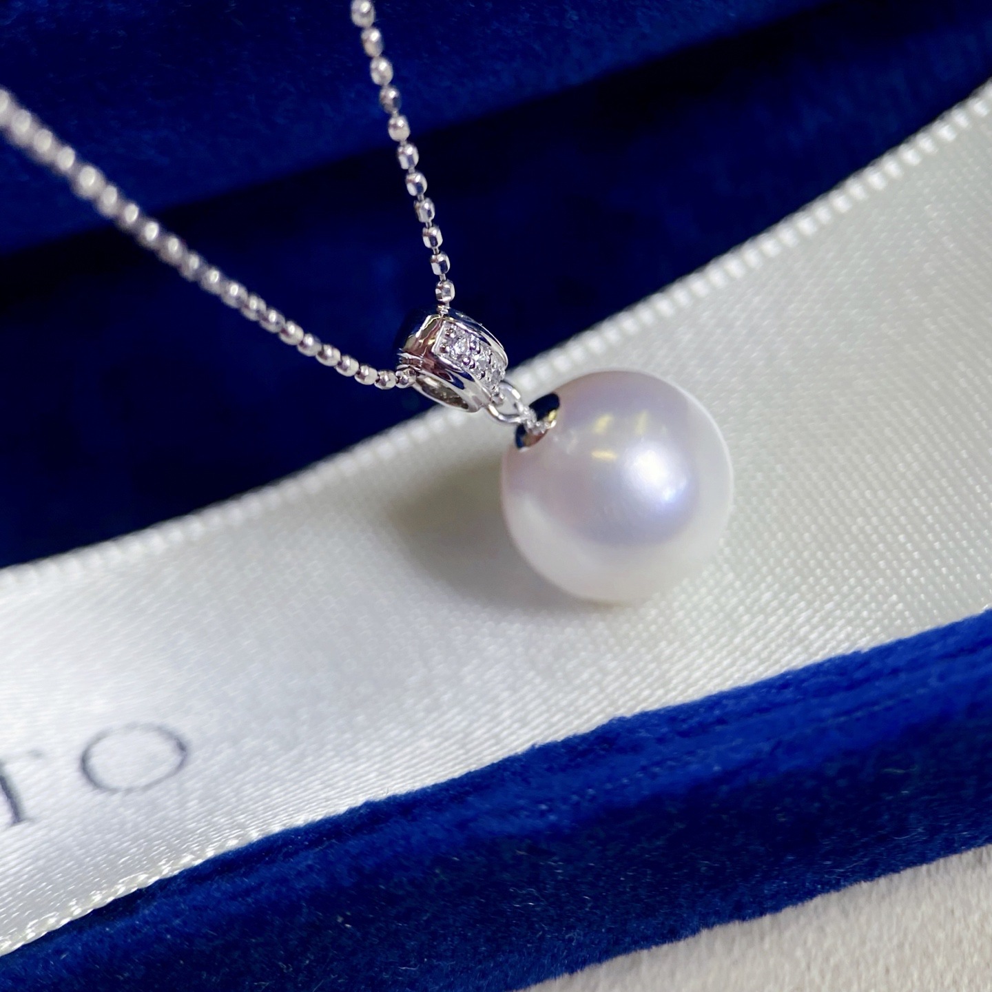 Platinum Pt900 Accessories Pearl Pendant Zircon Inlaid with 10-11mm Beads Accessories Do Not Include Beads or Chains