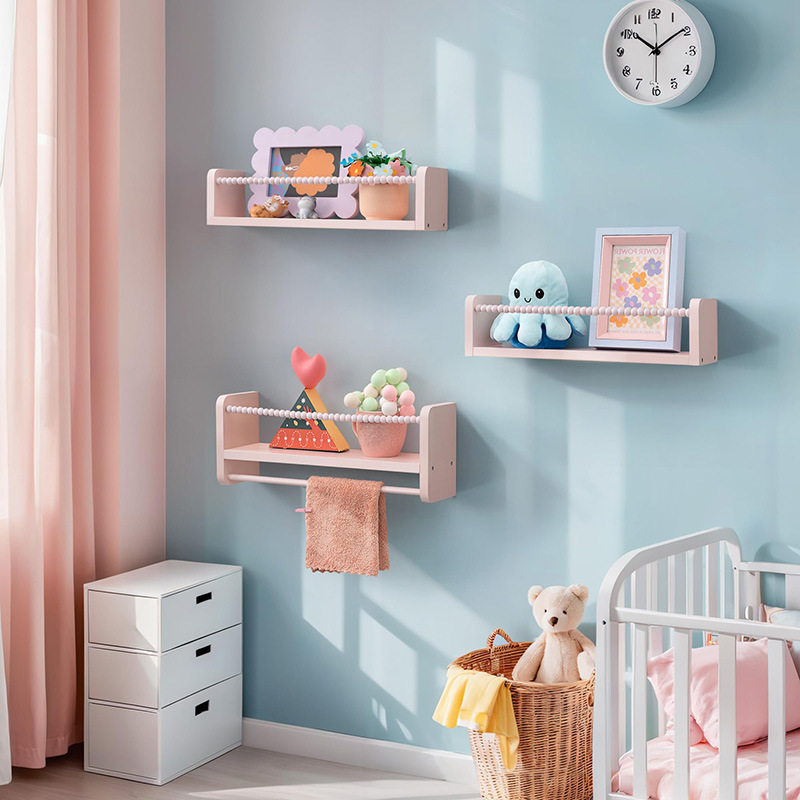 Simple Wall Storage Rack Wall-Mounted Multi-Layer Simple Bookshelf Kidsren's Simple Picture Book Storage Storage Rack Shelf Rack