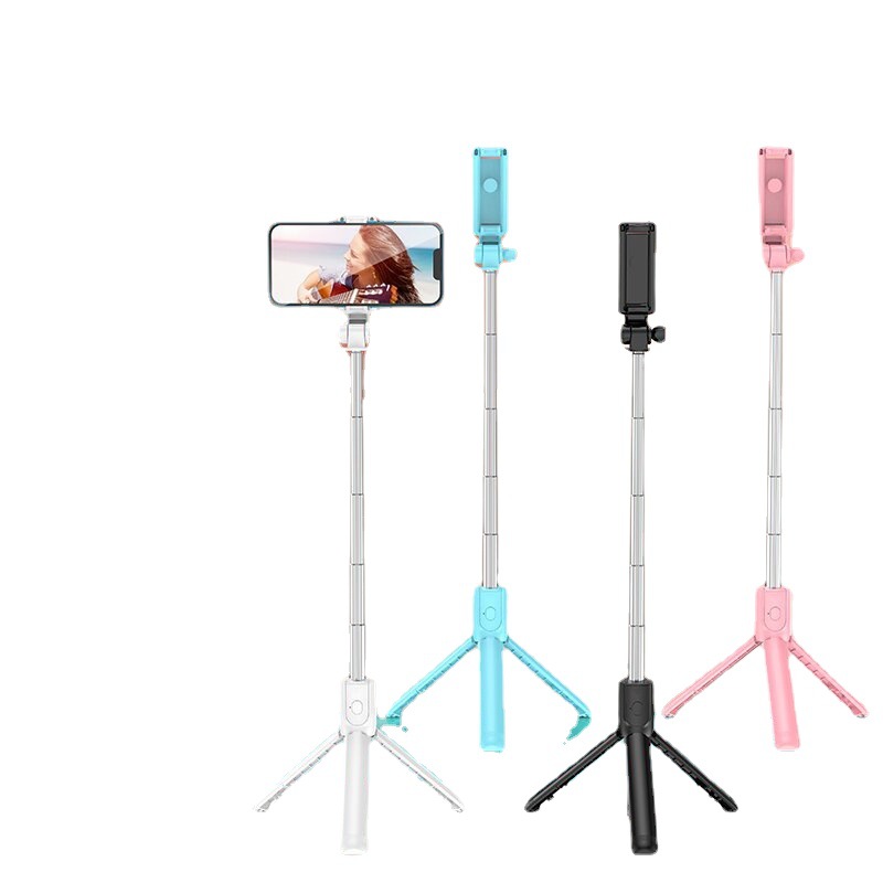 Factory direct mobile phone Bluetooth selfie stick tripod light fill light selfie stick mini portable handheld camera artifact