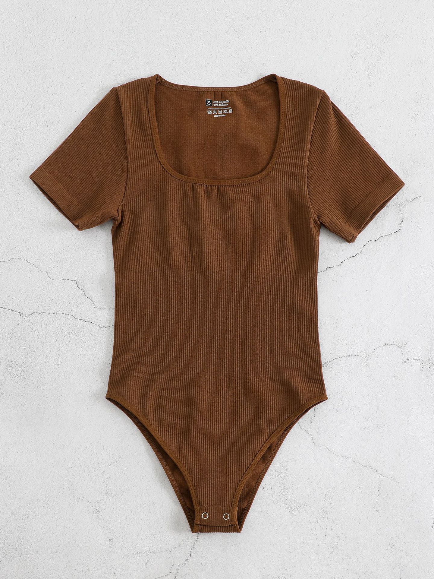 Yoga Short-sleeved Large Square Collar Briefs Jumpsuit Sportswear Tight Waist Tight Hip Repair Body Dress Cross-border Factory Specialized